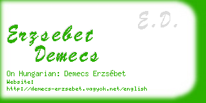 erzsebet demecs business card